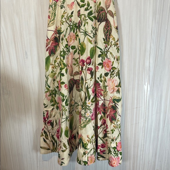 Cara Cara Pink Floral Midi Dress with Belt - Picture 3 of 7